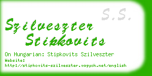 szilveszter stipkovits business card